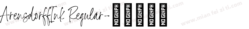 ArensdorffInk Regular字体转换
